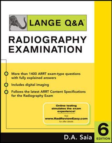 Imagen de archivo de Lange Q&A - Radiography Examination a la venta por SecondSale