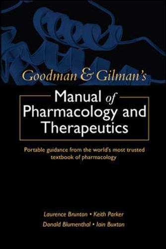 Imagen de archivo de The Goodman And Gilman's Manual of Pharmacological Therapeutics a la venta por Revaluation Books