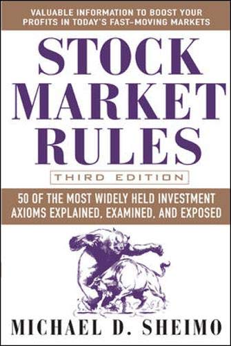 Stock image for Stock Market Rules: 50 of the Most Widely Held Investment Axioms Explained, Examined, and Exposed for sale by GF Books, Inc.