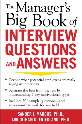 9780071446358: The Manager's Big Book of Interview Questions and Answers