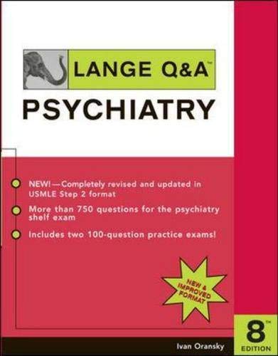 Imagen de archivo de Lange Q&A: Psychiatry a la venta por ThriftBooks-Dallas