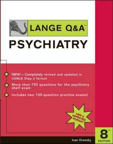 Stock image for Lange Q&A: Psychiatry (Lange Q&a Series) for sale by Mispah books