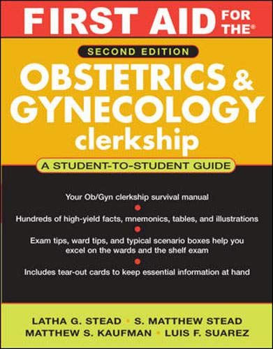 Stock image for First Aid for the Obstetrics and Gynecology Clerkship for sale by Better World Books