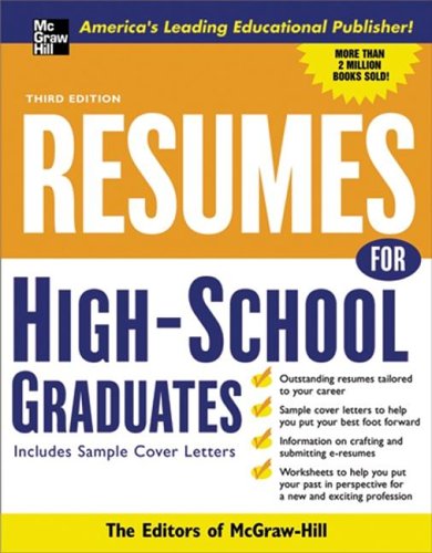 Stock image for Resumes for High School Graduates for sale by Better World Books: West
