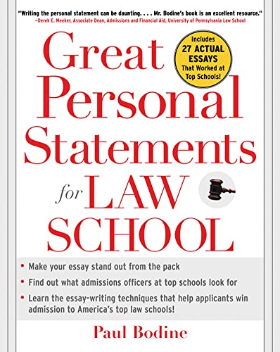 Beispielbild fr Great Personal Statements for Law School zum Verkauf von More Than Words