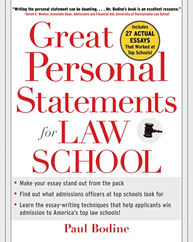 Stock image for Great Personal Statements for Law School for sale by More Than Words