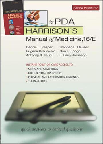 Beispielbild fr Harrison's Manual of Medicine for Pda (Mobile Consult) zum Verkauf von SecondSale