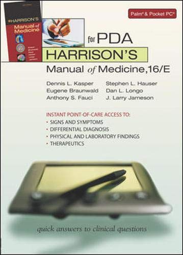9780071453844: Harrison's Manual of Medicine 16/e for PDA (Mobile Consult)