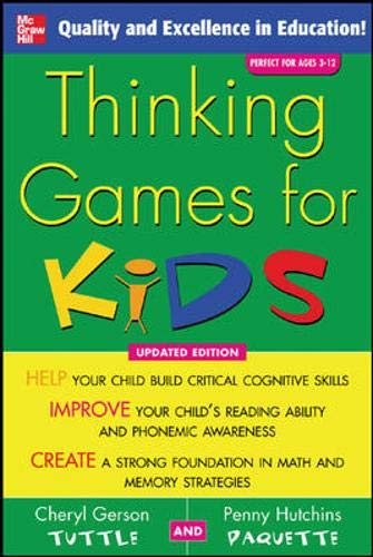 Imagen de archivo de Thinking Games for Kids a la venta por Better World Books