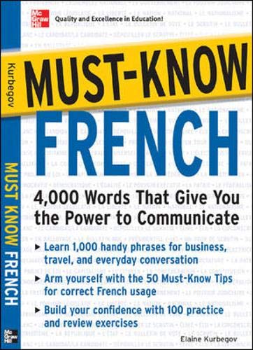 Stock image for Must-Know French: Essential Words For A Successful Vocabulary for sale by SecondSale