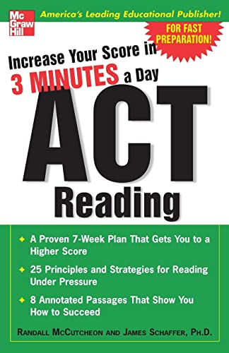 Stock image for Increase Your Score In 3 Minutes A Day: ACT Reading for sale by Orion Tech