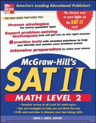 9780071456722: McGraw-Hill's SAT II: Math Level 2 (McGraw-Hill Education SAT Subject Test Math Level 2)