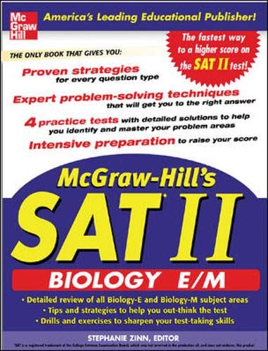Stock image for McGraw-Hill's SAT Subject Test: Biology E/M: Biology-E and Biology-M (McGraw-Hill's SAT Biology E/M) for sale by HPB-Red