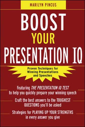 Beispielbild fr Boost Your Presentation IQ zum Verkauf von Better World Books
