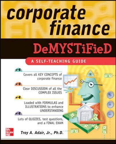 Stock image for Corporate Finance Demystified for sale by Better World Books