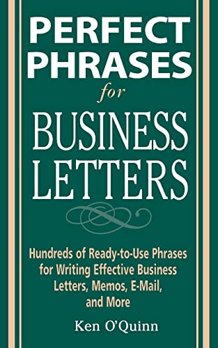 Beispielbild fr Perfect Phrases for Business Letters zum Verkauf von Better World Books