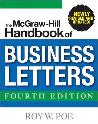 Stock image for The McGraw-Hill Handbook of Business Letters, 4/e for sale by Goodwill Books