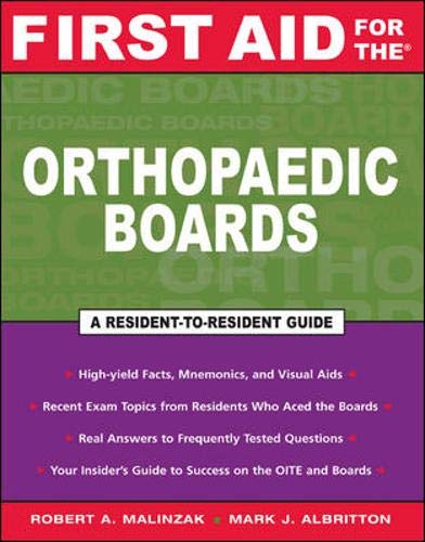 Stock image for First Aid for the Orthopaedic Boards (First Aid Series) for sale by HPB-Red