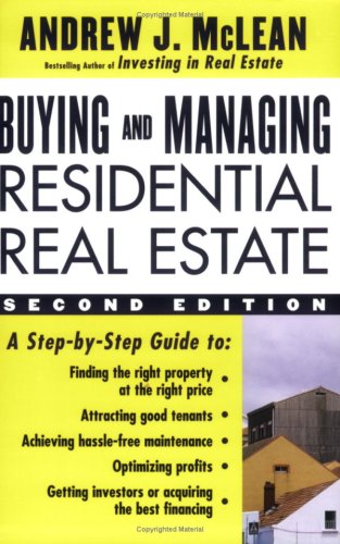 Imagen de archivo de Buying and Managing Residential Real Estate a la venta por Better World Books: West