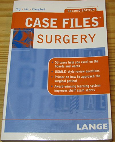Imagen de archivo de Case Files Surgery, Second Edition (LANGE Case Files) a la venta por HPB-Red