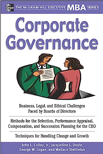 Beispielbild fr Corporate Governance (Executive MBA Series) zum Verkauf von SecondSale