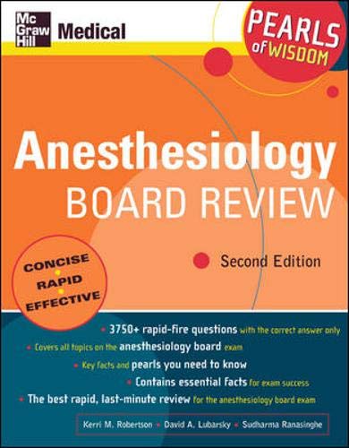 Beispielbild fr Anesthesiology Board Review: Pearls of Wisdom zum Verkauf von ThriftBooks-Atlanta