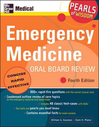 Beispielbild fr Emergency Medicine Oral Board Review (Pearls of Wisdom) zum Verkauf von Wonder Book
