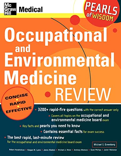 Stock image for Occupational and Environmental Medicine Review: Pearls of Wisdom: Pearls of Wisdom for sale by GF Books, Inc.