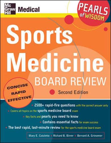 Beispielbild fr Sports Medicine Board Review (Pearls of Wisdom) zum Verkauf von Russell Books