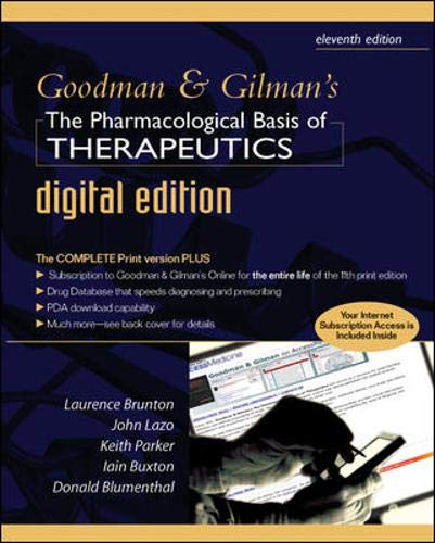 Stock image for Goodman and Gilman's Pharmacological Basis of Therapeutics Digital Edition for sale by HPB-Red