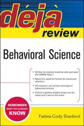 Beispielbild fr Deja Review: Behavioral Science zum Verkauf von Open Books