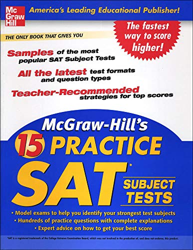 Stock image for McGraw-Hill's 15 Practice SAT Subject Tests for sale by Better World Books