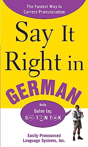 Stock image for Say It Right In German for sale by Your Online Bookstore