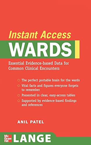 Stock image for LANGE Instant Access Wards: Essential Evidence-based Data for Common Clinical Encounters for sale by Chiron Media