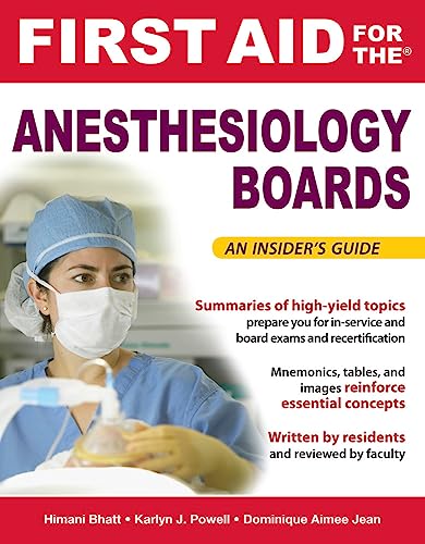 9780071471787: First Aid for the Anesthesiology Boards (First Aid Specialty Boards)