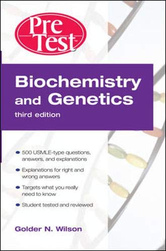 Stock image for Biochemistry and Genetics PreTest Self-Assessment and Review, Third Edition (PreTest Basic Science) for sale by BookHolders
