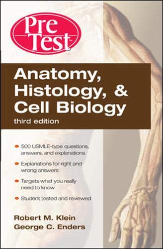 9780071471855: Anatomy, Histology, and Cell Biology PreTest™ Self-Assessment and Review, Third Edition