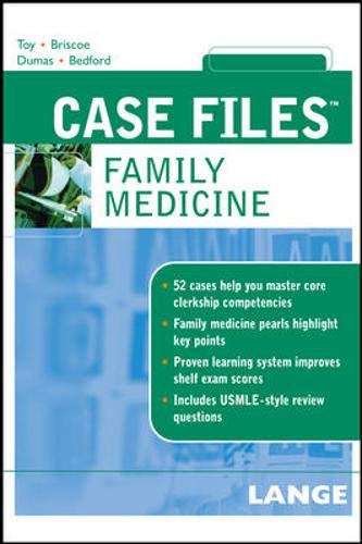 Beispielbild fr Case Files Family Medicine zum Verkauf von Better World Books