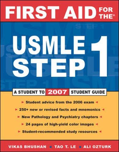 9780071475310: First Aid for the USMLE Step 1: 2007