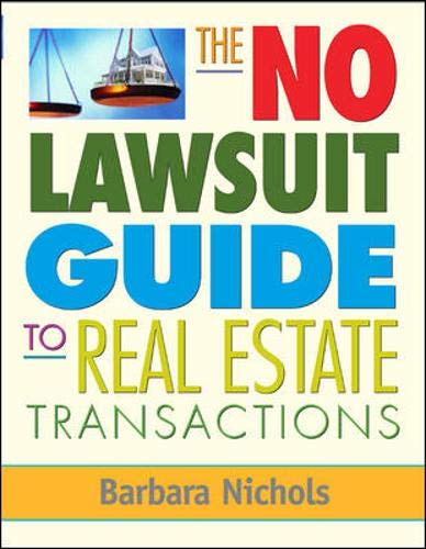 Beispielbild fr The No-Lawsuit Guide to Real Estate Transactions zum Verkauf von Better World Books