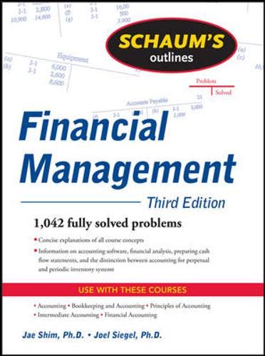 Imagen de archivo de Schaum's Outline of Financial Management a la venta por Better World Books