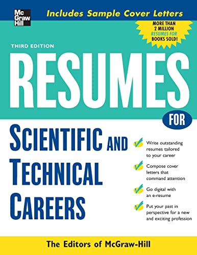 9780071482196: Resumes for Scientific and Technical Careers (McGraw-Hill Professional Resumes) (NTC VGM CAREER BOOKS)