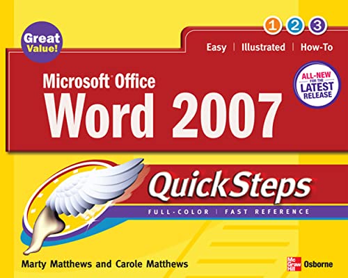 Imagen de archivo de Microsoft Office Word 2007 QuickSteps a la venta por Better World Books: West