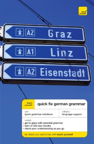 Beispielbild fr Teach Yourself Quick-Fix German Grammar (Teach Yourself Language) zum Verkauf von Wonder Book