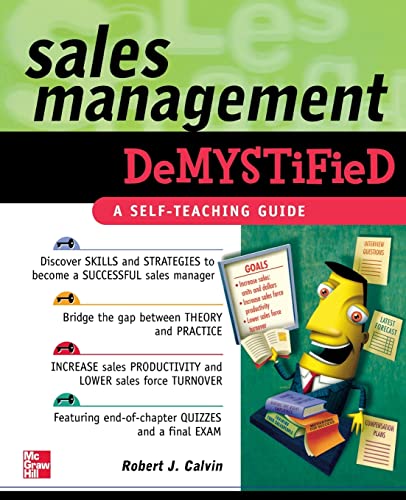 9780071486545: Sales Management Demystified