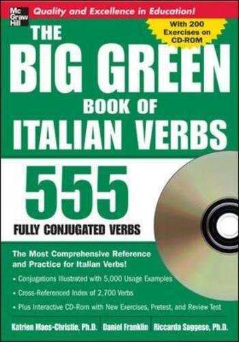 Imagen de archivo de The Big Green Book of Italian Verbs (Book w/CD-ROM): 555 Fully Conjugated Verbs a la venta por ZBK Books