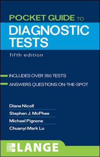 Beispielbild fr Pocket Guide to Diagnostic Tests, Fifth Edition (LANGE Clinical Science) zum Verkauf von SecondSale