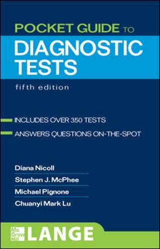 Imagen de archivo de Pocket Guide to Diagnostic Tests, Fifth Edition (LANGE Clinical Science) a la venta por SecondSale