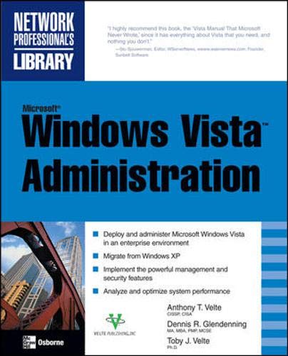 Beispielbild fr Microsoft Windows Vista Administration zum Verkauf von Better World Books