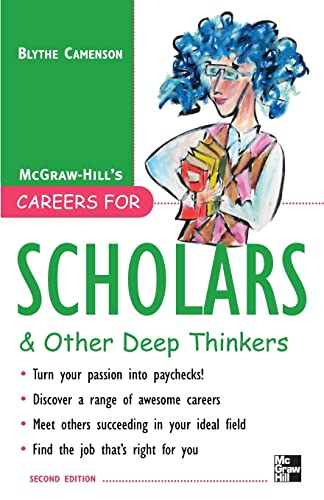 Stock image for Careers for Scholars & Other Deep Thinkers for sale by Better World Books: West